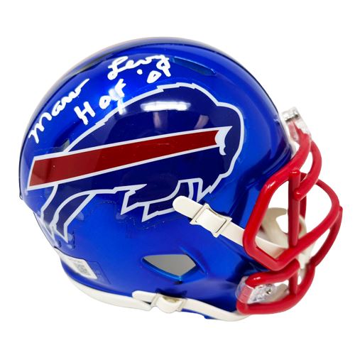 Marv Levy signed Buffalo Bills Logo TB Football HOF 01