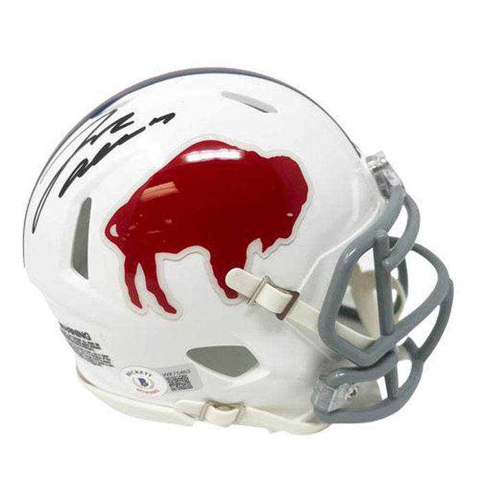 Josh Allen Signed Buffalo Bills Standing Buffalo Speed Mini Helmet Signed Mini Helmets TSE Buffalo 