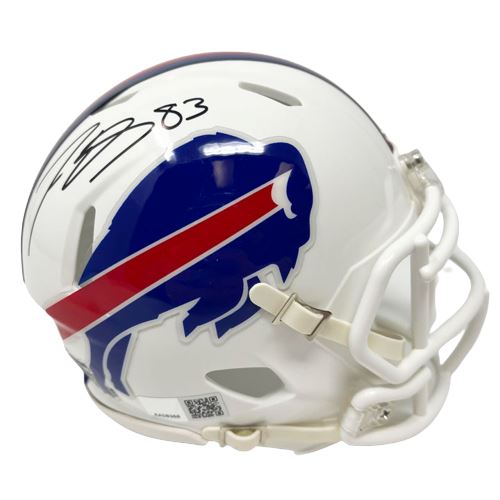 Lee Evans Signed Buffalo Bills 2021 Speed Mini Helmet Signed Footballs TSE Buffalo 