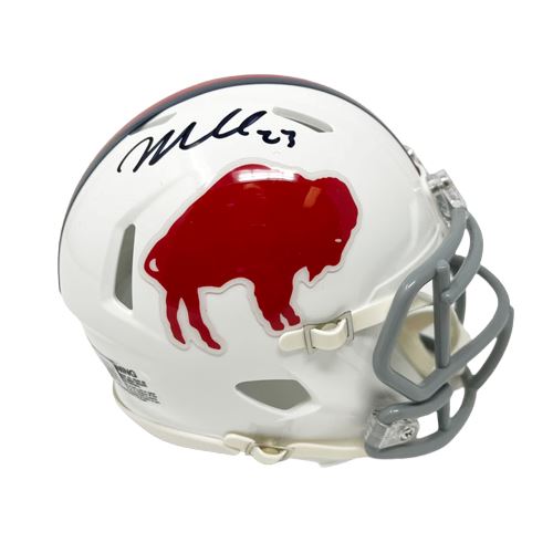 Micah Hyde Signed Buffalo Bills Standing Buffalo Speed Mini Helmet Signed Mini Helmets TSE Buffalo 