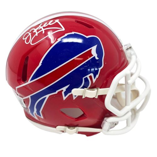 Jim Kelly Signed Buffalo Bills Red TB Speed Mini Helmet Signed Mini Helmets TSE Buffalo 