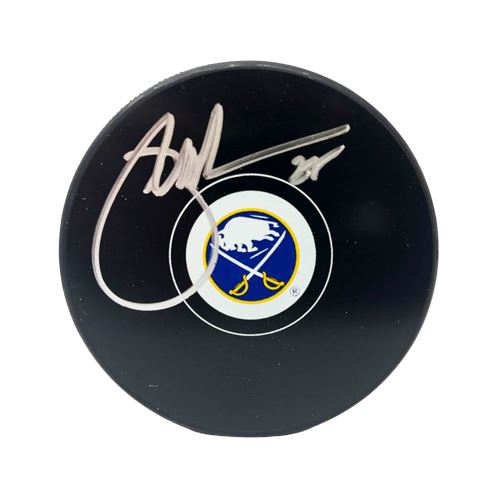 Brad May Signed Buffalo Sabres Logo Hockey Puck Signed Hockey Puck TSE Buffalo 