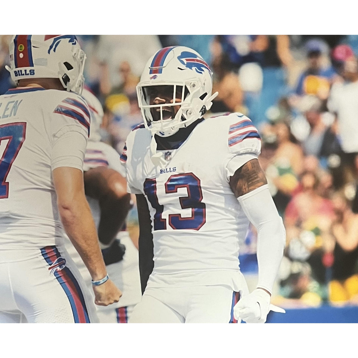 Gabriel Davis Unsigned Buffalo Bills Dancing in White 8x10 Photo