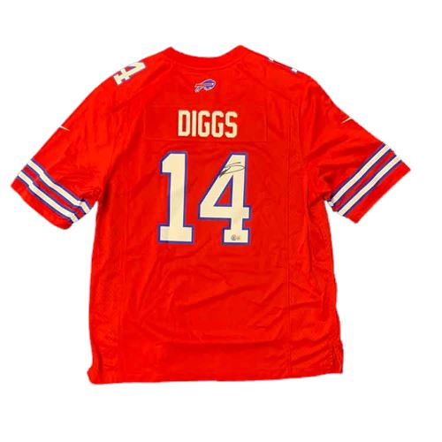 Stefon Diggs Autographed Buffalo Bills Red Nike Game Jersey
