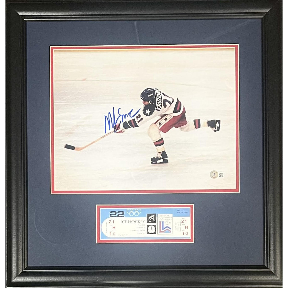 Mike Eruzione Signed & Professionally Framed Replica Ticket Display — Elite  Ink