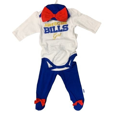 Girl 3 Piece Buffalo Bills Outfit General Merchandise TSE Buffalo 