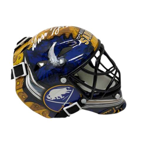 Dominik Hasek Signed Sabres Goalie Mini Helmet Signed Hockey Mini Helmet TSE Buffalo 