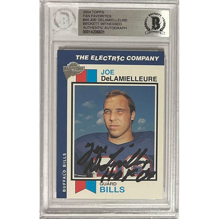 Joe DeLamielleure Buffalo Bills Signed 2004 Topps Fan Favorites Player Card TSE Buffalo 