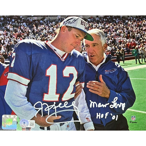 Jim Kelly and Marv Levy Talking Dual Signed 8x10 Photo Signed Photos TSE Buffalo