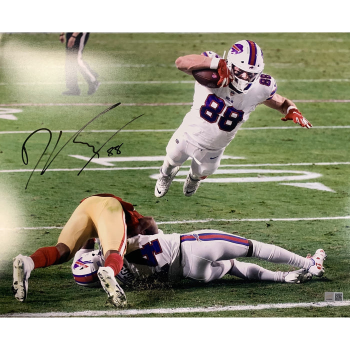 Dawson Knox Diving for Touchdown Signed 16x20 Photo Signed Photos TSE Buffalo 