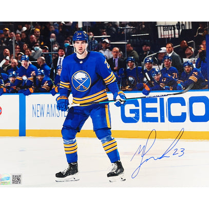 Mattias Samuelsson Standing in Blue Signed 8x10 Photo Signed Photos TSE Buffalo 