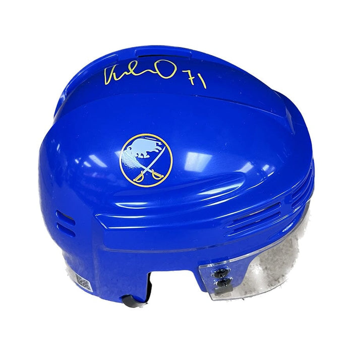 Victor Olofsson Signed Blue Sabres Mini Helmet Signed Hockey Mini Helmet TSE Buffalo 